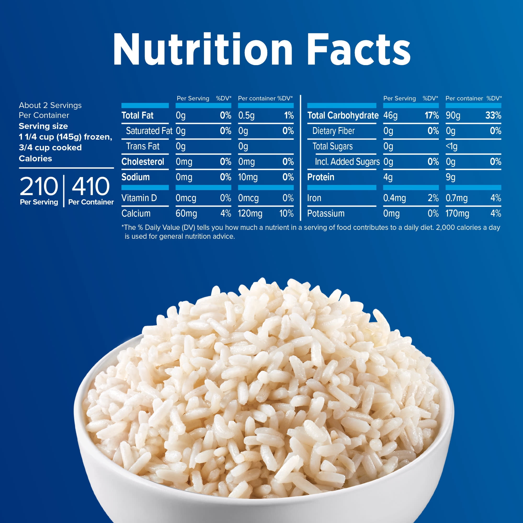 Birds Eye Long Grain White Rice, Frozen Side, 10 oz. Bag
