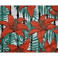 thumbnail image 4 of oneOone Polyester Lycra Rust Fabric Leaves & Flower Sewing Material Print Fabric By The Yard 56 Inch Wide, 4 of 4