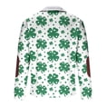 thumbnail image 6 of LEKWK St Patricks Day Shirt Women Shamrock Sparkle Print Pullover Tops Quarter Zip Sweater Tops Fleece Lined Collar Holiday Outfits, 6 of 8