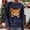 ZA Navy, variant on Sweaters for Women Trendy Lobster Print Crew Neck Long Sleeve Loose Knit Pullover Fun Unique Fall Winter Casual Comfortable Top Black L