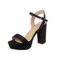 thumbnail image 2 of Zapatos de mujer Moda Color sólido Minimalista Sexy Superficie brillante Clásico Tacón grueso Sandalias de tacón alto Wmkox8yii hfjk3175, 2 of 9