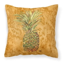 Carolines Treasures 8654PW1414 Pineapple Fabric Decorative Pillow 14Hx14W multicolor