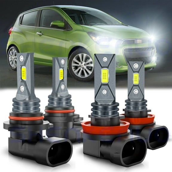 9005 H11 Led Headlight Bulbs for Chevrolet Sonic 2012-19 2020 high/low beam 6000k white