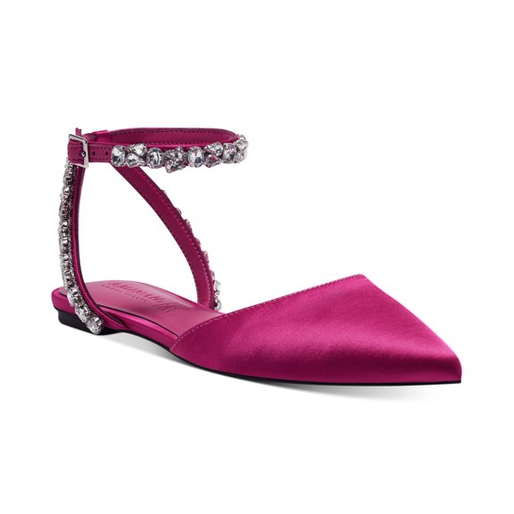 INC International Concepts Zoi Embellished Flats Pink Satin 7M