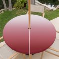 thumbnail image 6 of Round Outdoor Tablecloth with Umbrella Hole and Zipper, Red Beige Ombre Fitted Table Cover with Elastic Edge for 31-35 Inch, Abstract Modern Art Gradient Waterproof Patio Tablecoths for Picnic, 6 of 9
