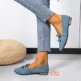 thumbnail image 6 of Women's Flats Pointed Toe Bow Knit Shoes Comfortable Dressy Suede Slip On Flat Lightweight Shallow Mouth Shoes, 6 of 9