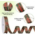 thumbnail image 3 of Triani 1 Inch Christmas Checkered Plaid Ribbon 25Yard Grosgrain Stripe Ribbon Woven Edge Gingham Ribbon for Gift Wrapping Crafts Party Home Decoration, 3 of 7