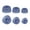 Navy blue, variant on Bottone 3Pairs Ear Tips Earphone Case Replacement for Wireles Earbuds Ear Inserts Perfectly Noise Blocking