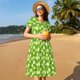 thumbnail image 4 of Easygdp Daisies Flowers para Vestido Transpirable de Mujer, Vestido Suelto de Manga Corta con Pliegues y Bolsillos para el Verano, 4 of 6