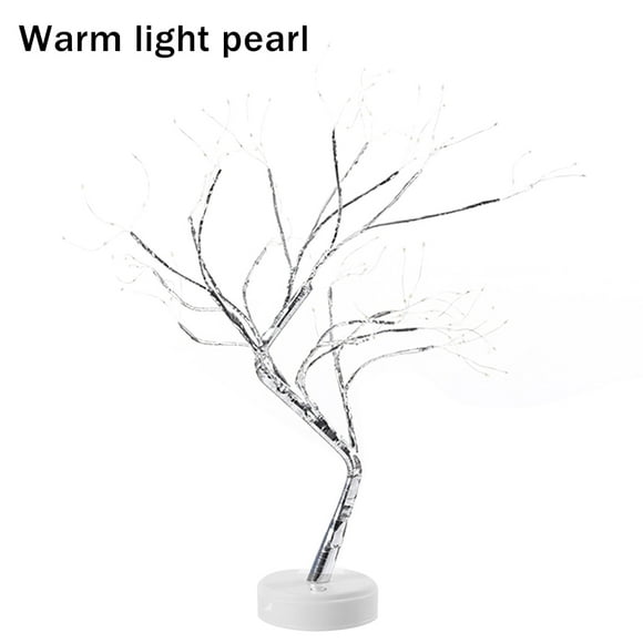 Árbol de luz LED para el hogar, Hotel, decorativo, ajustable, lámpara de árbol Artificial, dormitorio, fiesta, Festival, decoración, árbol Iluminación y accesorios Luz calida 36 LED 2 # Bearachild HA001829-06B