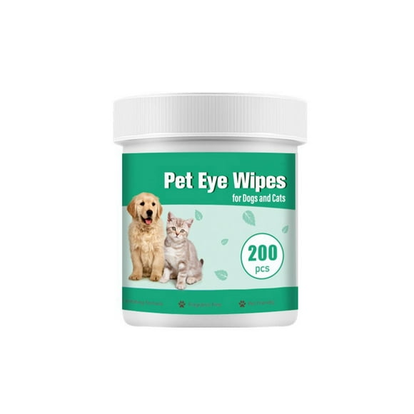 JENIKR Pet Eye Wipes Eye Wipes for Tear Stains Dog and Cat Eye Wipes Prevent Tear Stains, Eye Debris, Discharge, Mucus Secretions,Coconut Scent Pet Supplies Green