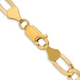 thumbnail image 3 of Avariah Diamonds Solid 10K Yellow Gold 6.2mm Concave Figaro Bracelet - 24" Chain, 3 of 7