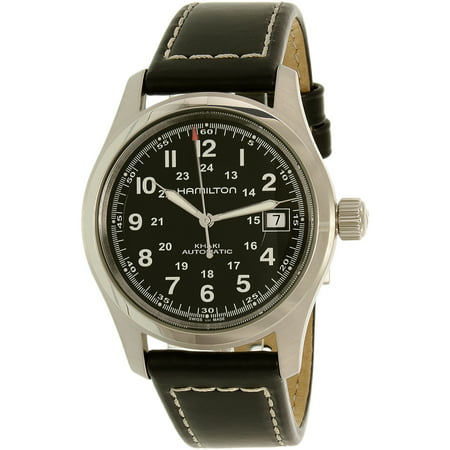 Hamilton Men's Khaki Field Automatic H70455733 Black Leather Swiss Automatic Watch