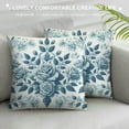 thumbnail image 3 of COMIO Grandmillennial Home Decor, Dotted Blue Floral Pillow Cover for Decorative Aesthetic Pillows, 3 of 5