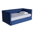 thumbnail image 4 of Cama Doble de Lino Azul Makora Modelo Gambino No Incluye Colchones, 4 of 8