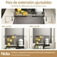 thumbnail image 4 of 2 Niveles Escurridor de Trastes sobre Fregadero, Sistema de Drenaje Automático, Escalable escurridor de Platos(30.5-57.5cm W) X(42-54cm D) con Portavasos, Escurridor de Trastes Acero Inoxidable, 4 of 9