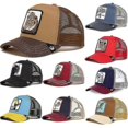 thumbnail image 2 of ZHAOCHENG Gorra de camionero bordada de malla con protección solar, color blanco tigre, 2 of 4