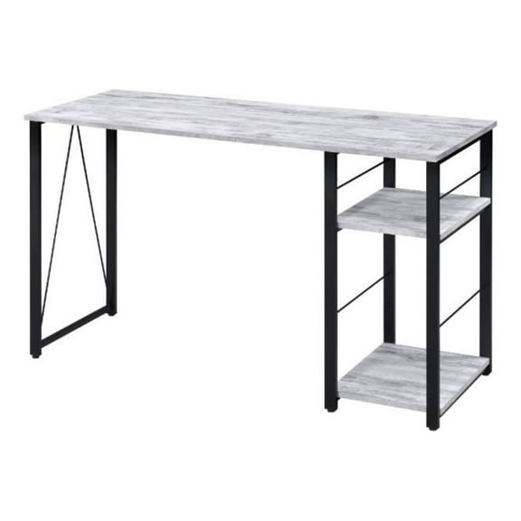 Ergode Writing Desk Antique White & Black Finish