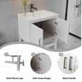 thumbnail image 3 of 36" White Freestanding Bath Vanity with Open Shelf Sink Base Cabinet Without Top, 3 of 8