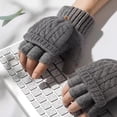 thumbnail image 2 of Women's Gloves Mittens Knitted Gloves Thickened And Velvet Screen Cycling Cold Proof Plush Couple'S Warm Woolen Gloves, Women's Accessories Gloves Mittens, 2 of 5