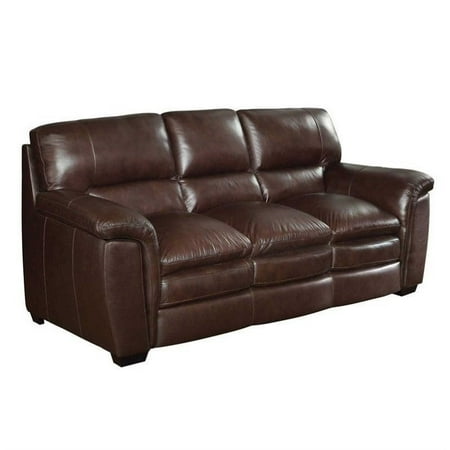 Coaster Burton Leather Sofa In Burgundy Coaster Burton Leather Sofa In Burgundy