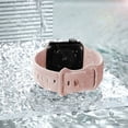 thumbnail image 2 of Compatible con Apple Watch Strap 42 mm 44 mm para mujeres y hombres, correa de repuesto de silicona suave compatible con iWatch SE Series 8 7 6 5 4 3 2, 42 mm/44 mm, rosa arena, 2 of 5