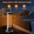 thumbnail image 4 of Edendirect 1500W 24.2in. Portable Electric Tower Space Heater,Remote,Timer,4 Heating Mode,3 Flame Color,Child Lock, 4 of 8
