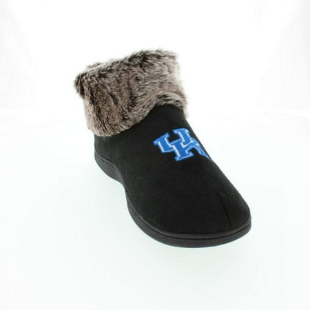 Comfy Feet Kentucky Wildcats Slippers - Happy Feet Mens and Womens Kentucky Wildcats NCAA Faux Sheepskin Furry Top Slippers