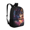 thumbnail image 6 of Uorisanigo Starry Wolf Kids Children School Backpack 17 inch Durable Breathable School Bag Backpack for Girls Boys Primary Elementary Multifunctional Storage Daypack, 6 of 6