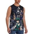 thumbnail image 2 of My Hero Academia Animation Men's Tank Top Lightweight Summer Sleeveless Tee Shirt Muscle Tank Tops Workout T-Shirts Casual Athletic Undershirts, 2 of 7