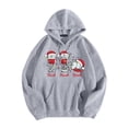 thumbnail image 1 of WEAIXIMIUNG Robe Sweat Femme Chandail à Capuchon Décontracté Col Rond Poche Noël Verre Chapeau de Noël Imprimé Chandail à Capuchon, 1 of 3