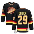 thumbnail image 3 of Gino Odjick Chandail Rétro de Fanatics Noir Signé Canucks de Vancouver, 3 of 3