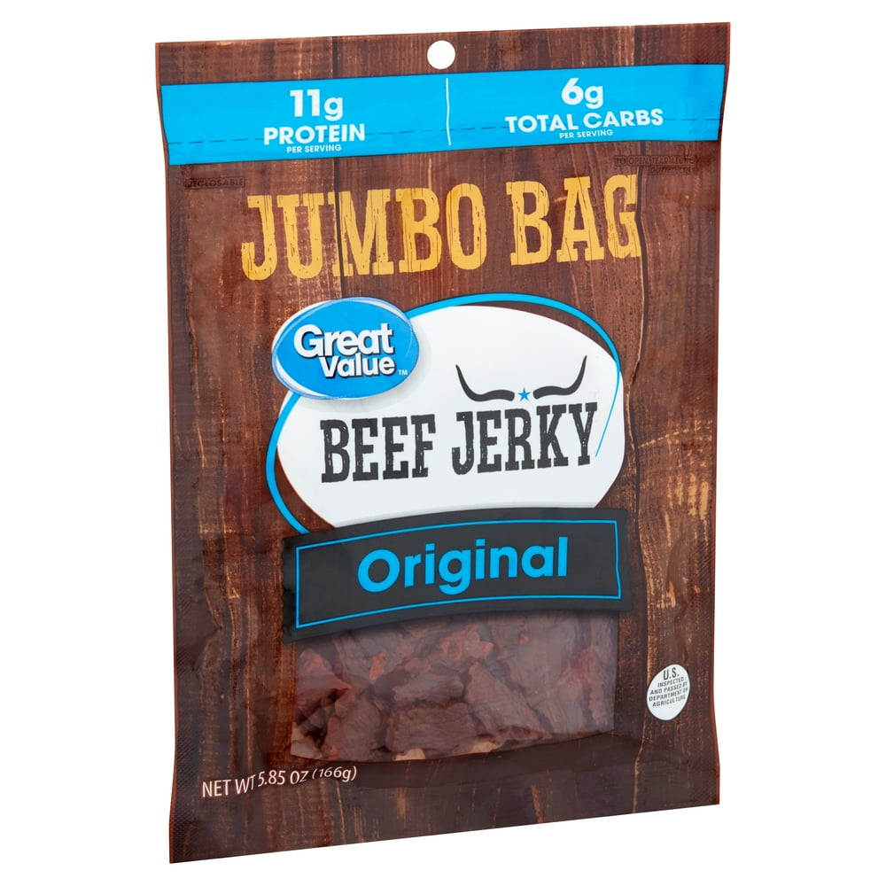 Great Value Original Beef Jerky Jumbo Bag, 5.85 Oz.