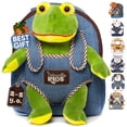 thumbnail image 1 of Mochila Naturally KIDS Frog para niños pequeños con peluche, 1 of 9