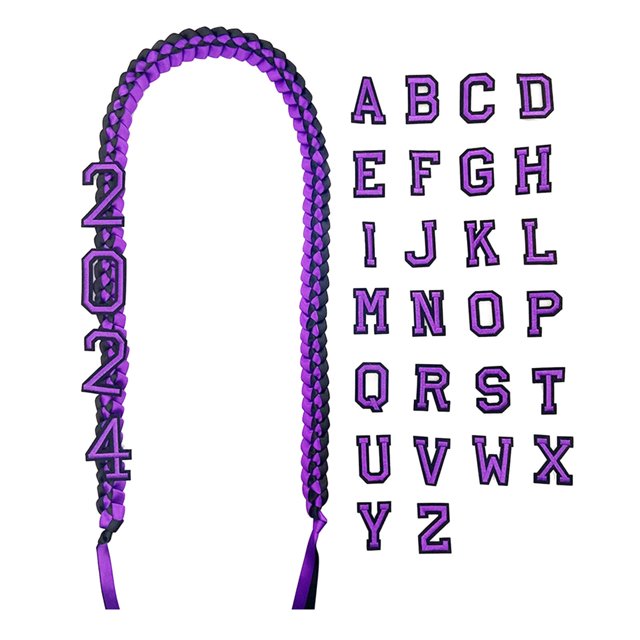 LCXmlly Personalized Graduation Garland Glitter Graduation Ribbon Double Braided Necklace Leis DIY Grad Gifts Ribbon for Him Her