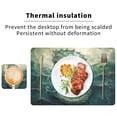 thumbnail image 6 of Wobogo Green Seahorse Placemats Coasters Set of 4 Heat-resistant Non-slip Easy to Clean Square Dinner Plate Mat, 6 of 8