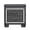 Gray, variant on Silver, 2 ball - bearing drawers, faux crystal bar pulls / Bedroom nightstand with decorative mirror