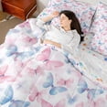 thumbnail image 4 of Homewish Flying Butterflies 7-Piece Full Bedding Set - Pink Blue Princess, 4 of 8