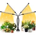thumbnail image 1 of LED Grow Light, 6000K Full Spectrum 4 Head Clip Plant Growing Lamp with White Red LEDs Plant Light for Indoor Plants Veg and Flower, 10 Dimmable Levels, Auto On Off Timing 3/9/12H, 1 of 7