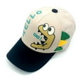 thumbnail image 2 of Krdevn Kids 3D Dinosaur Patch Baseball Cap HELLO Letter Print UPF50+ Color Block Curved Brim Adjustable Boys Sun Hat Size:2-8 Years, 2 of 3