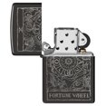 thumbnail image 4 of Zippo Wheel of Fortune Design High Polish Black Pocket Lighter, 4 of 8