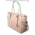 thumbnail image 3 of Michael Kors Womens Gilly Large Drawstring Zip Tote Bag Powder Blush Saffiano Leather, 3 of 7