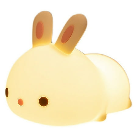 

Bunny Night Light Sensitive Induction Portable Silicone Cute Style Rechargeable Battery Kids Night Lamp for Room