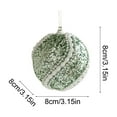 thumbnail image 3 of Flocked Green Foam Christmas Ball 8cm - Easy-Hang Hanging Ornament for Holiday & Party Decor (1Pc), 3 of 6