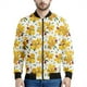 thumbnail image 3 of Chaqueta con cremallera y estampado de flores de alstroemerias para hombre, sudadera étnica con estampado 3D, chaqueta informal de calle, abrigo de manga larga con cremallera, 3 of 5