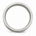 thumbnail image 2 of Titanium Flat 8mm Men's 925 Sterling Silver-Inlay Matte Brushed Finish Wedding Band Ring Size 9.5, 2 of 8