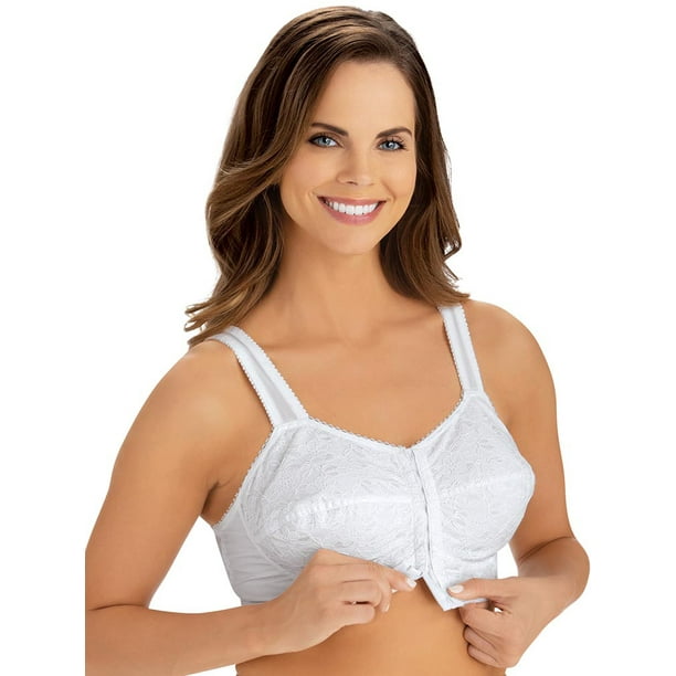 Front Hook Wireless Bra With Wide Straps And Cotton Lined Cups