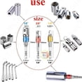 thumbnail image 2 of Adaptadores de portabrocas DINHeiro para taladro/destornillador de impacto. Juego de 3 adaptadores de portabrocas cuadrados de 1/4", 1/2", 3/8" en cromo vanadio, 2 of 5