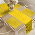 thumbnail image 2 of Ambesonne Retro Table Runner & Placemats, Vibrant Polka Dotted Design, Placemat 4 pcs + Runner 14"x90", Earth Yellow Vermilion, 2 of 2