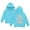 R573/Sky Blue, variant on Vividxx Hoodies For Girls Letter Print Hooded Sweatshirts With Pocket Toddler Kids Long Sleeve Hoodie Jacket Comfortable 8-9 Years